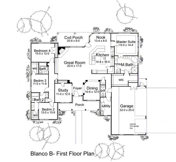 The Blanco 5817 4 Bedrooms And 3 Baths The House Designers